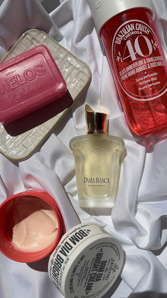 how to smell irresistible, sol de janeiro, brazilian crush, perfume, body spray, casamorati, dama bianca, viral perfumes, fragrances, perfume recomendations, everything shower routine, bom dia, bum bum cream, eau de parfum, italian perfume houses, viral perfumes on TikTok